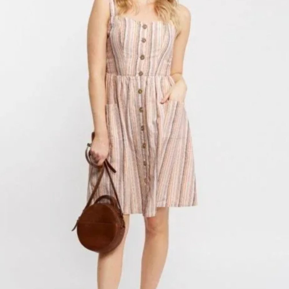 Fat Face Aubrey Orange Sun Dress